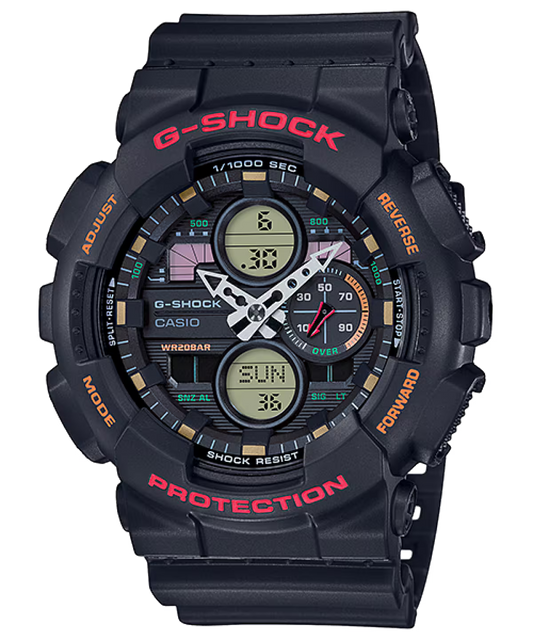 Casio G-SHOCK GA-140-1A4DR – Analog-Digital Shock-Resistant Sports Watch
