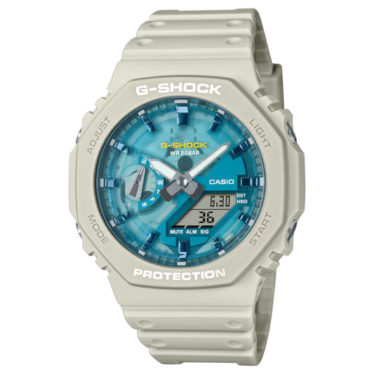 Casio G-SHOCK GA-2100AS-5A – Carbon Core Guard Analog-Digital Watch