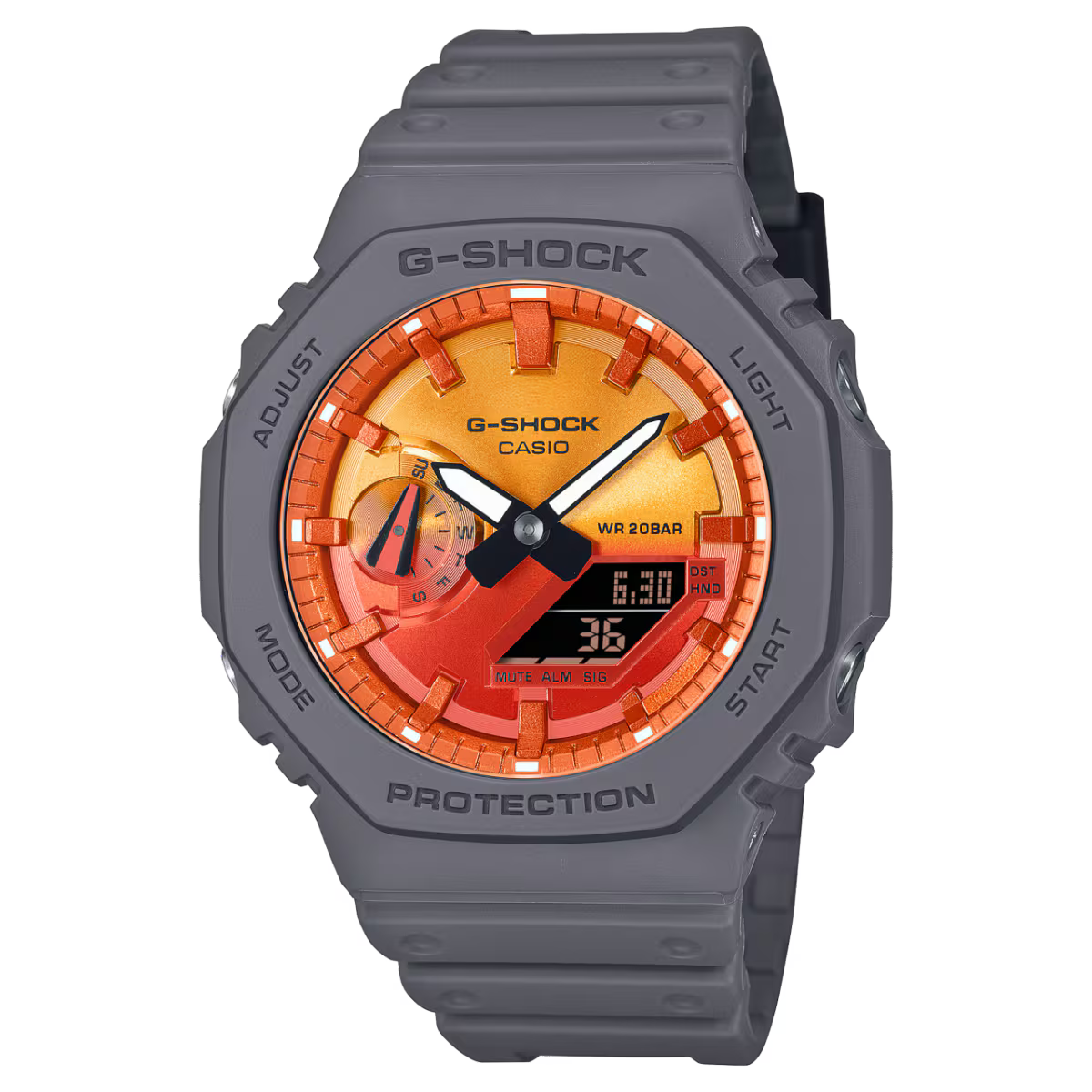 Casio G-SHOCK GA-2100FL-8A – Fluorescent Series Carbon Core Guard Watch