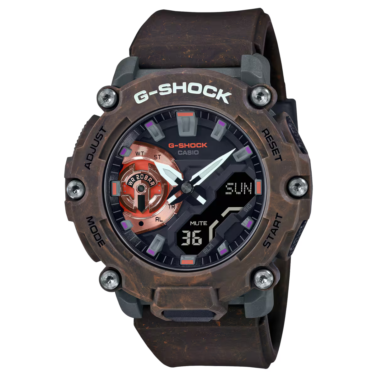 Casio G-SHOCK GA-2200MFR-5A – Multi-Color Forged Carbon Inspired Analog-Digital Watch