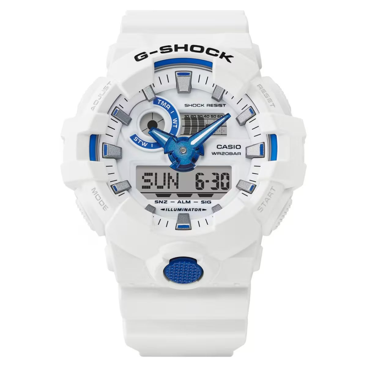 Casio G-SHOCK GA-700HDS-7A White & Silver Street Style Series – Shock-Resistant Analog-Digital Watch