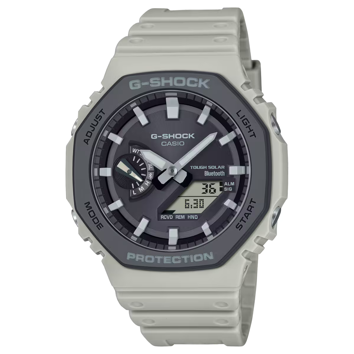Casio G-SHOCK GA-B2100LUU-5A “CasiOak” Analog-Digital Watch with Bluetooth & Tough Solar – Lilac & Purple Accent