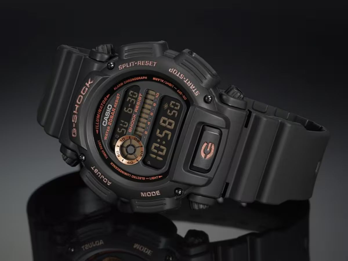 Casio G-SHOCK DW-9052GBX-1A4 – Black & Red Military-Inspired Digital Watch