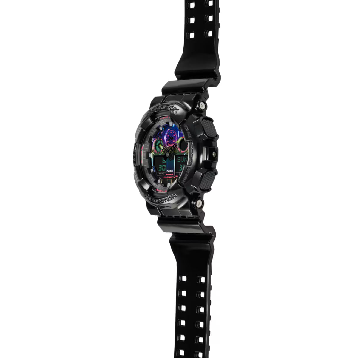 Casio G-SHOCK GA-100RGB-1ADR – RGB Metallic Accent Analog-Digital Watch
