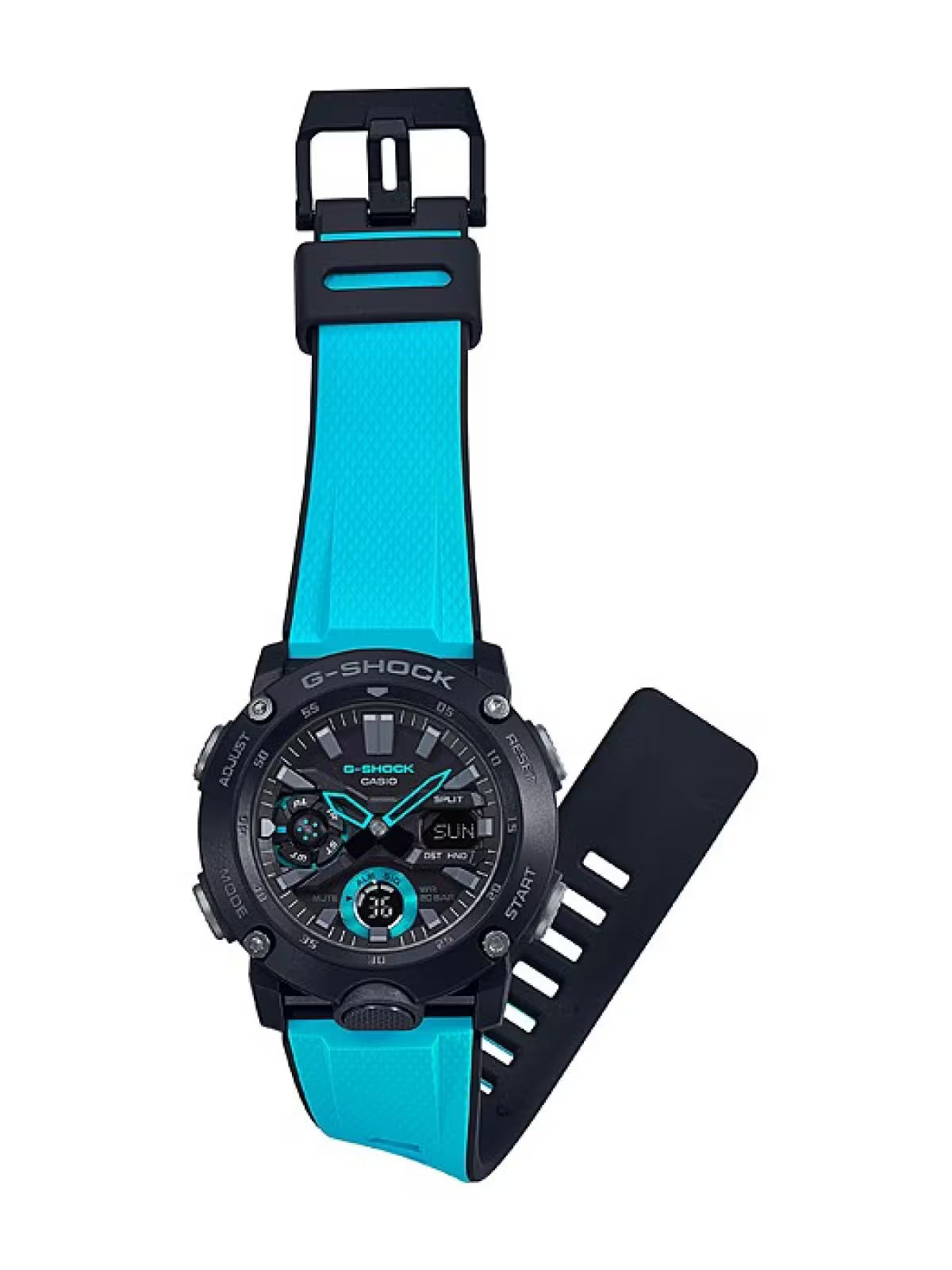 Casio G-SHOCK GA-2000-1A2 – Carbon Core Guard Analog-Digital Watch (Black/Blue)