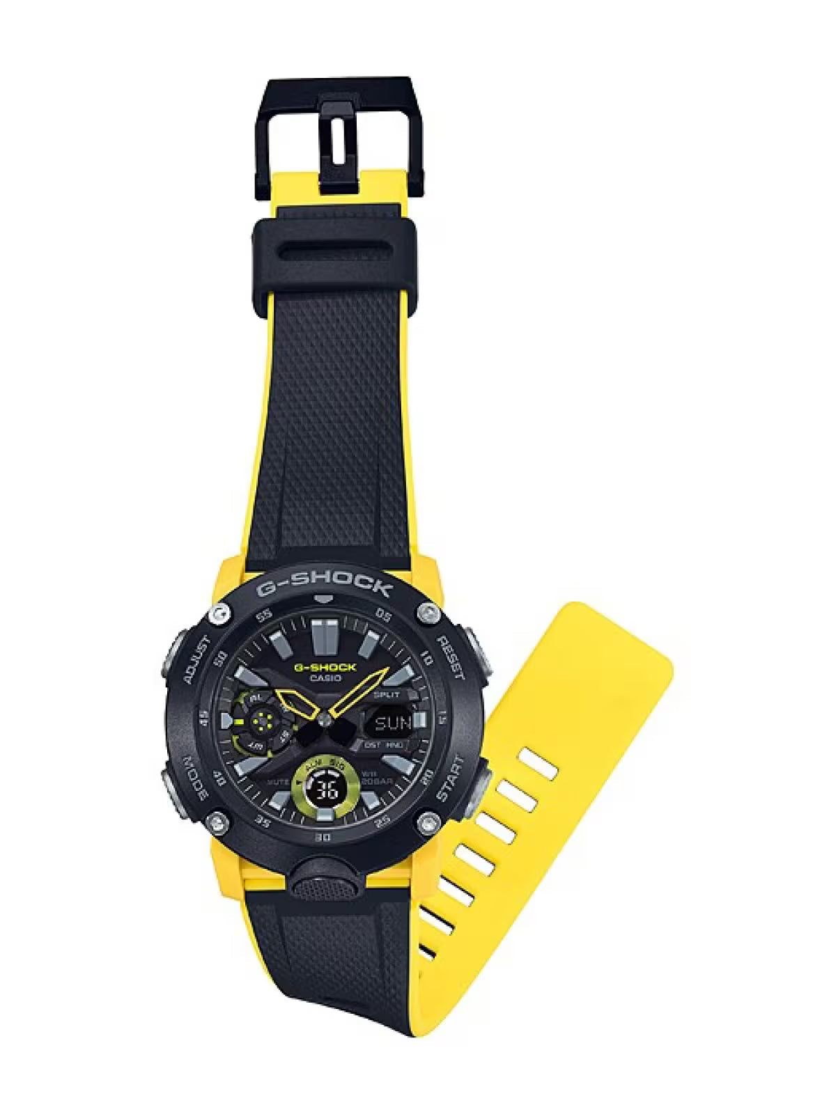 Casio G-SHOCK GA-2000-1A9 – Carbon Core Guard Analog-Digital Watch (Black/Yellow)