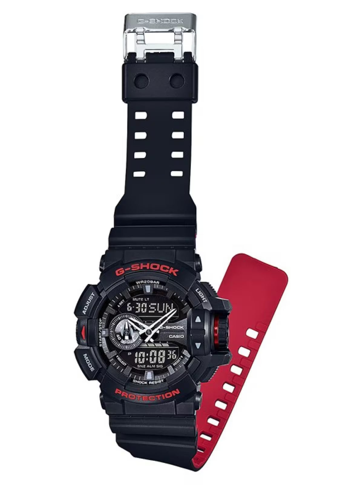 Casio G-Shock GA-400HR-1AHDR Black & Red Analog-Digital Watch – Rotary Switch, Shock Resistant, 200M Water Resistant