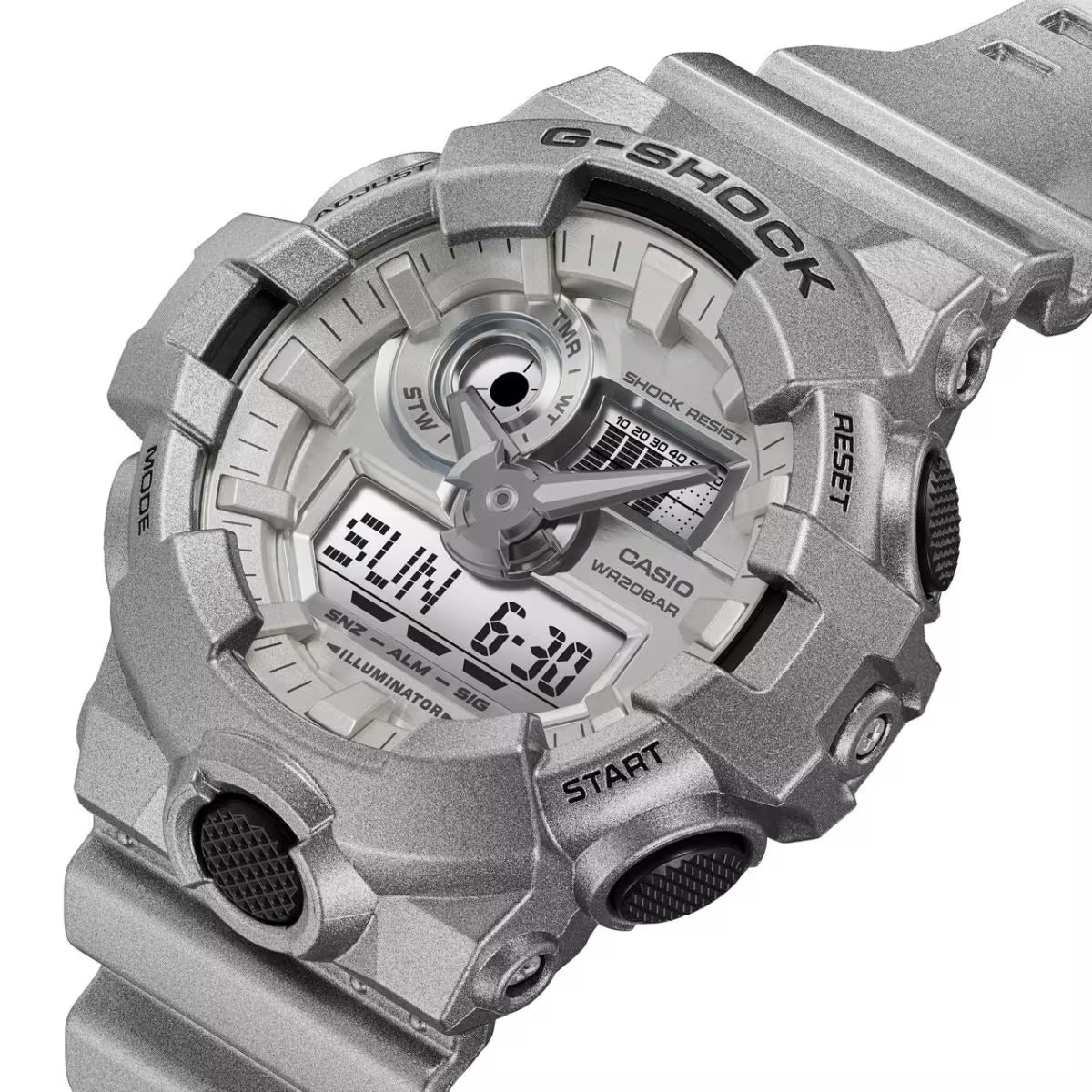 Casio G-SHOCK GA-700FF-8A Full Metal-Inspired Silver Series – Shock-Resistant Analog-Digital Watch