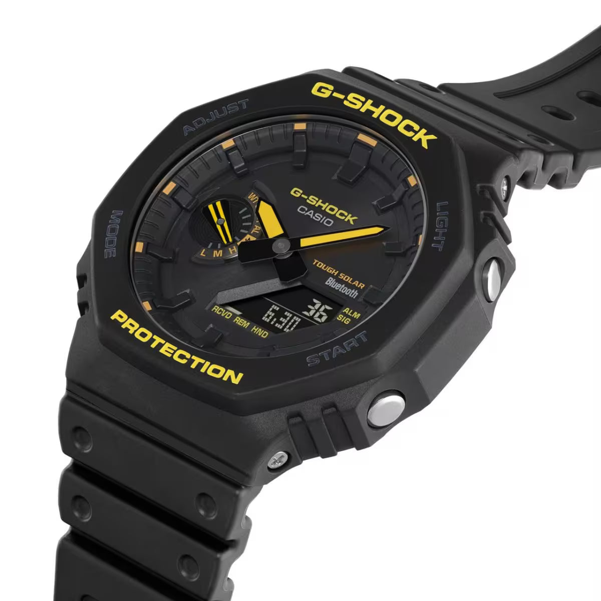Casio G-SHOCK GA-B2100CY-1ADR “CasiOak” Analog-Digital Watch with Bluetooth & Tough Solar – Yellow Accents