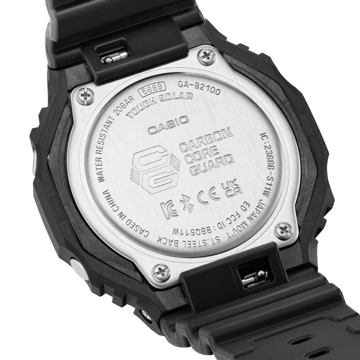 Casio G-SHOCK GA-B2100CY-1ADR “CasiOak” Analog-Digital Watch with Bluetooth & Tough Solar – Yellow Accents