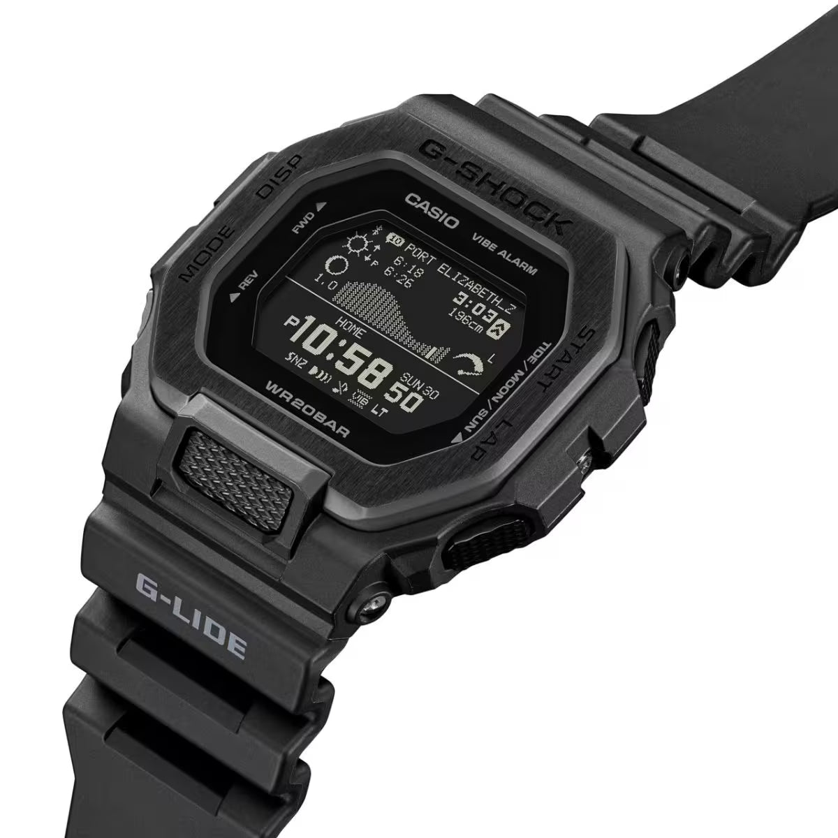 Casio G-SHOCK GBX-100NS-1DR Men’s Digital Watch with Tide Graph & Moon Data (Black/Neon)