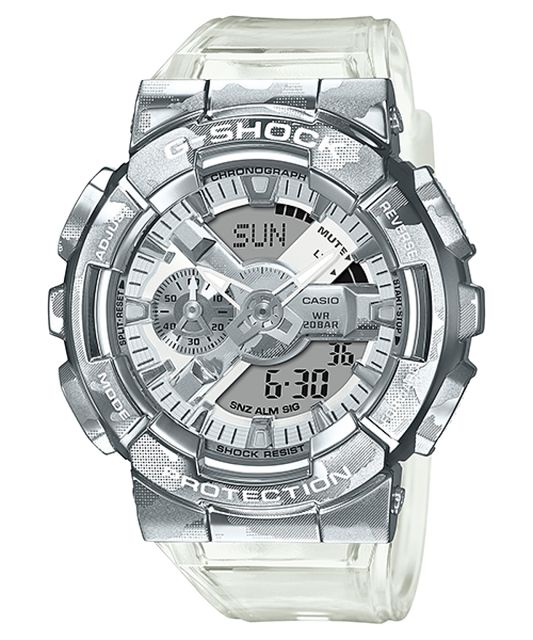 Casio G-SHOCK GM-110SCM-1ADR Analog-Digital Watch – Black Metal Bezel
