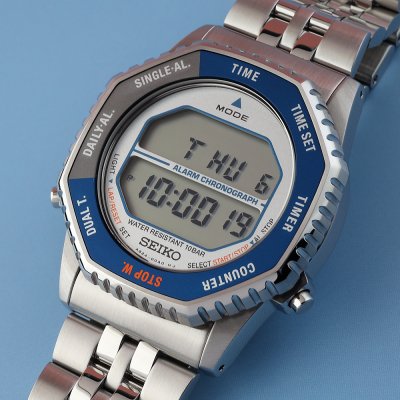 Seiko SMGG21P1 Rotocall Digital – Retro Digital Watch with Multifunction Bezel