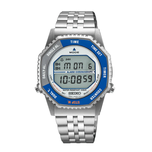Seiko SMGG21P1 Rotocall Digital – Retro Digital Watch with Multifunction Bezel