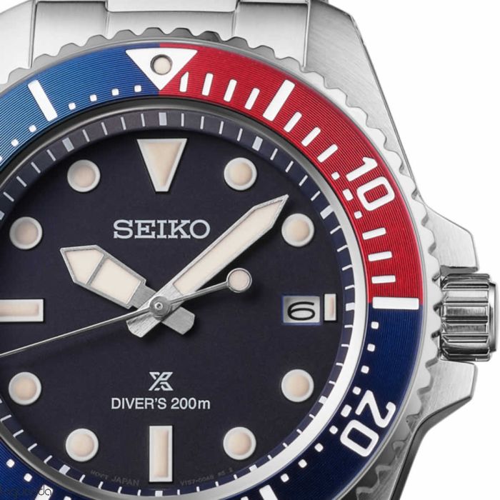 Seiko Prospex SNE595P1 Solar Diver’s Watch – 41 mm Blue & Red Pepsi Bezel